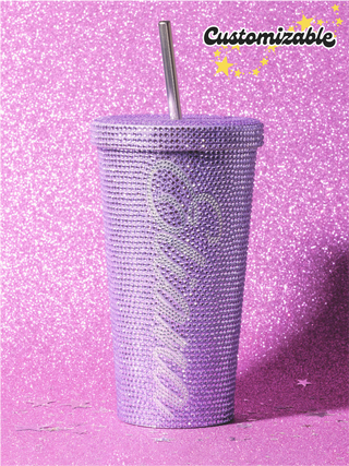 Customizable Bling Tumbler 16oz Stainless Steel Cup