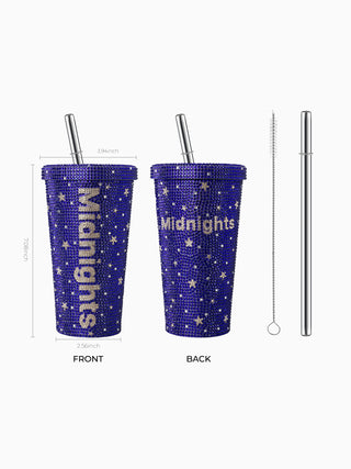 TS Bling Tumbler 16oz【Midnights Edition】Double Wall Coffee Cup